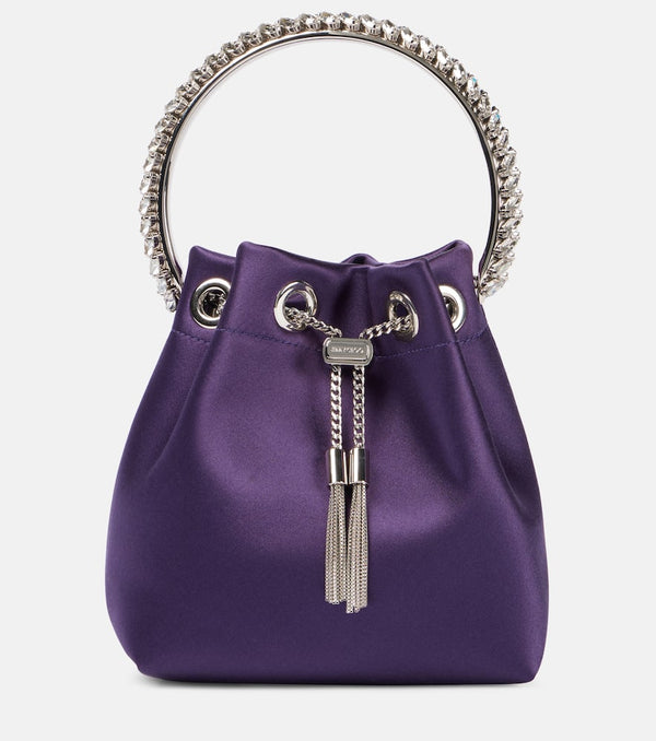 Jimmy Choo Bon Bon Small satin bucket bag