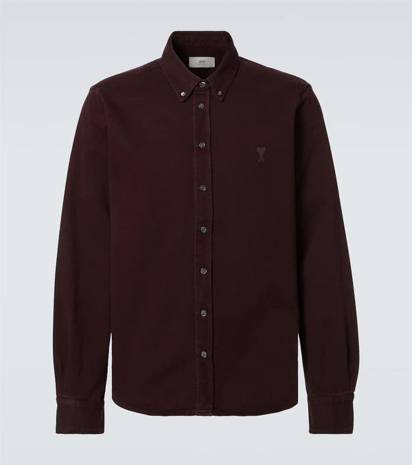 Ami Paris Ami De Caur cotton twill shirt