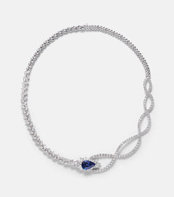 Yeprem Reign Supreme 18kt white gold necklace with tanzanite and diamonds