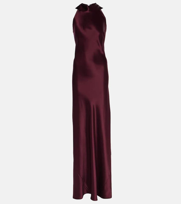 Galvan Sienna halterneck satin gown