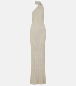 Aya Muse Atria cable-knit cotton-blend maxi dress