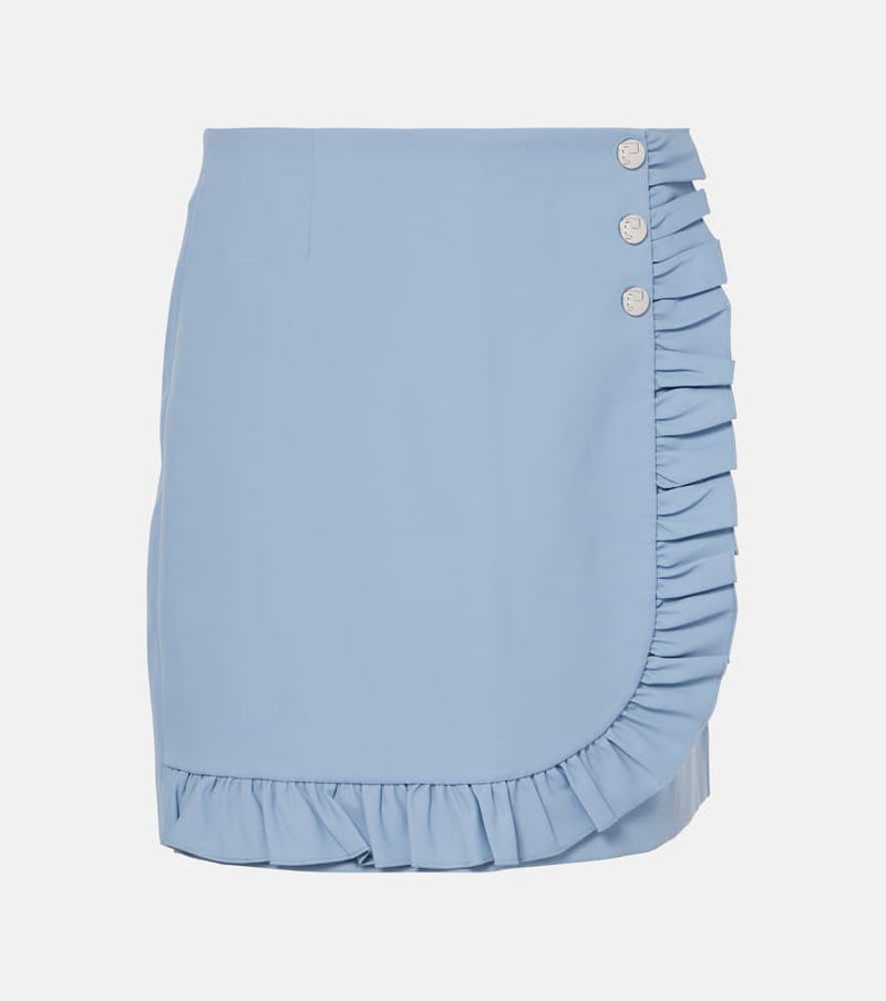 Tory Sport Ruffled twill miniskirt