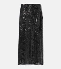 Rixo Ardith sequined maxi skirt