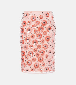 Rotate Floral sequined midi skirt