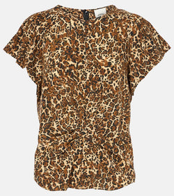 Isabel Marant Tullya leopard-print silk-blend top