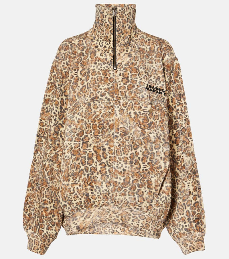 Isabel Marant Wilda leopard-print bomber jacket