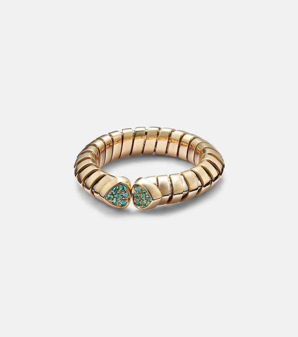 Marina B Trisolina 18kt gold ring with tourmalines