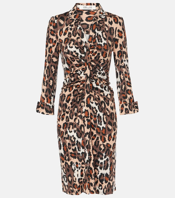 Diane von Furstenberg Sheska leopard-print midi dress