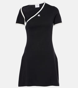 Courrèges Asymmetric cotton minidress