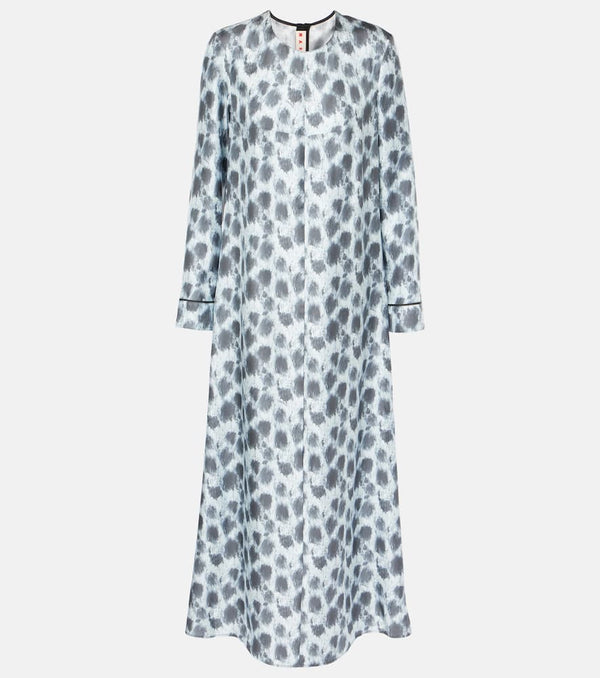 Marni Printed silk maxi dress