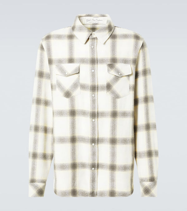 God's True Cashmere Moon plaid cashmere shirt