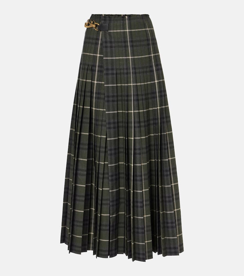 Burberry Tartan pleated maxi skirt