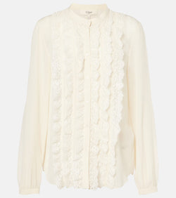 Chloé Ruffled silk georgette shirt