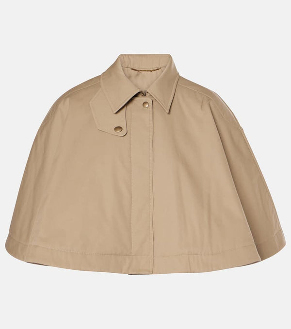 Chloé Cropped cotton gabardine cape