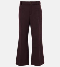 Chloé Cropped wool wide-leg pants