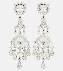 Saint Laurent Crystal-embellished clip-on earrings