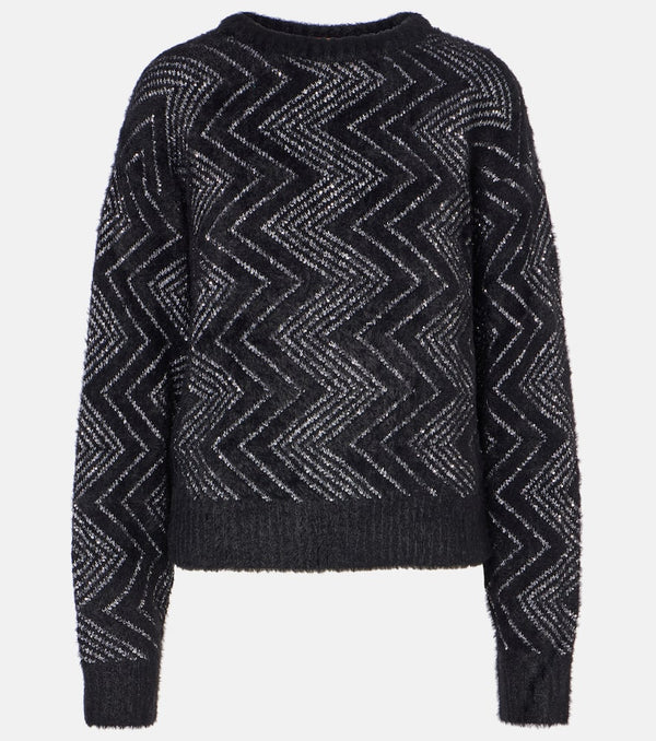 Missoni Zig Zag metallic knit sweater