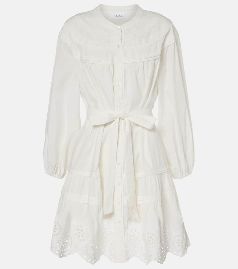 Velvet Barb broderie anglaise cotton minidress