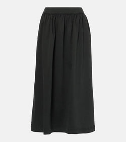 Velvet Sophia cotton-blend twill midi skirt