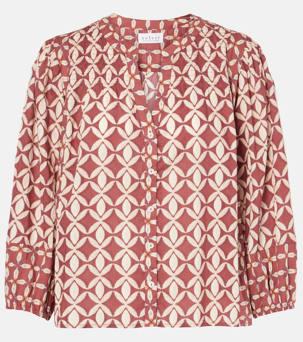 Velvet Haddon printed cotton blouse