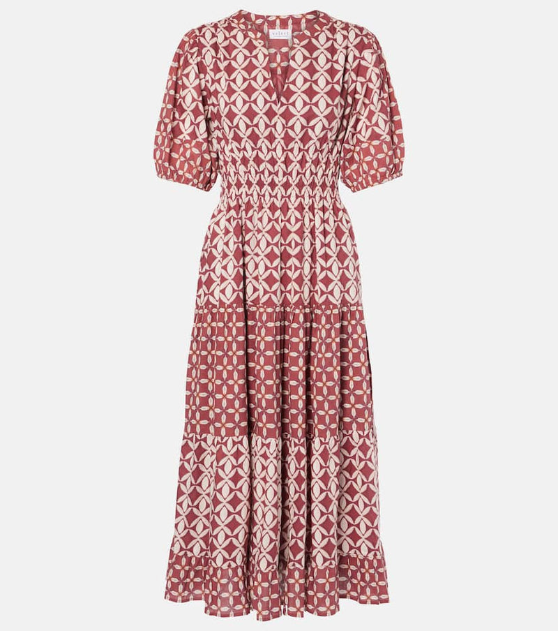 Velvet Joey printed cotton cambric midi dress