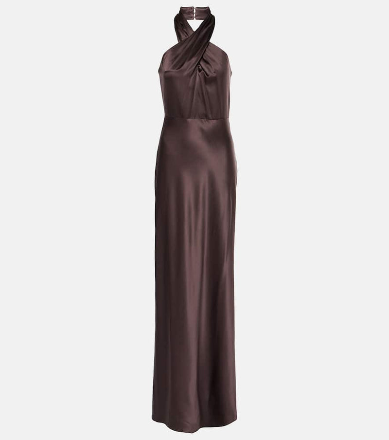 Veronica Beard Alberta silk-blend satin maxi dress