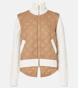 Veronica Beard Patra cable-knit wool-blend jacket