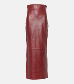 Khaite Loxley leather maxi skirt