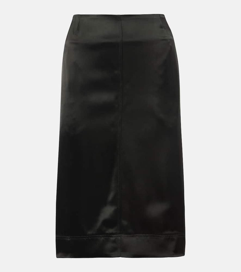 Toteme Paneled satin midi skirt