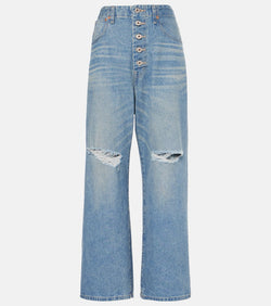 Junya Watanabe Cutout wide-leg jeans