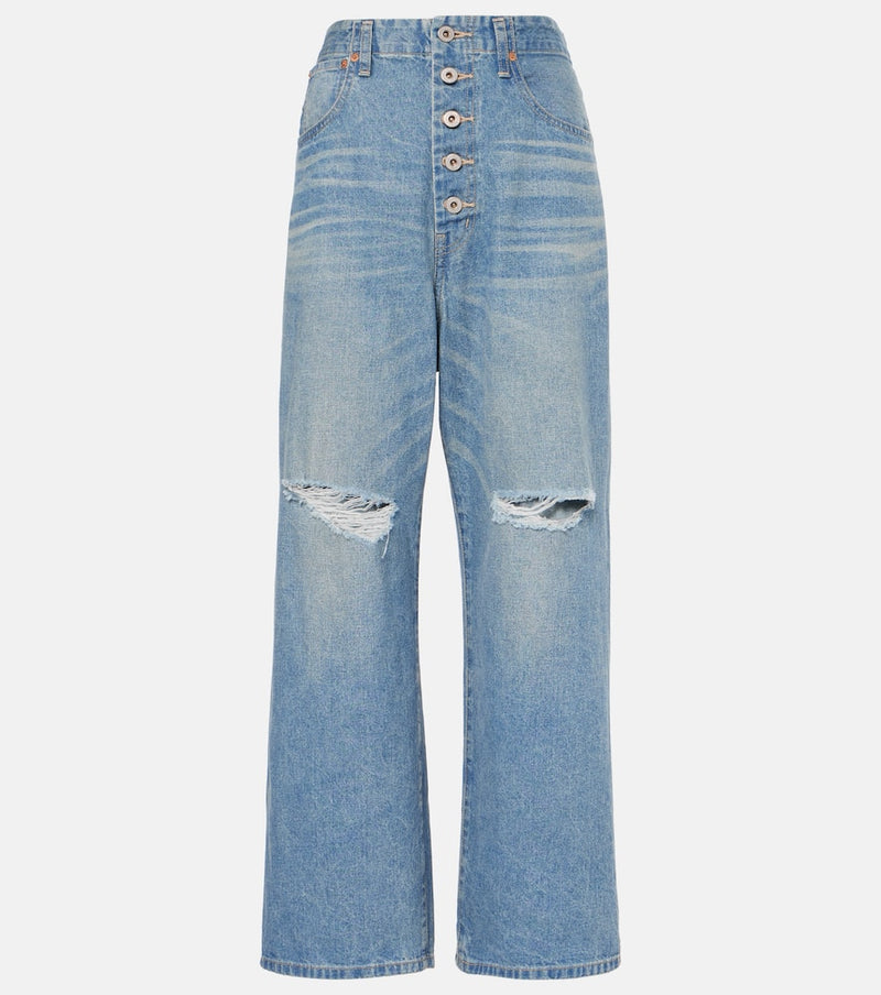 Junya Watanabe Cutout wide-leg jeans