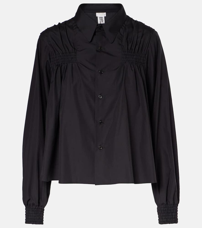 Noir Kei Ninomiya Shirred cotton shirt