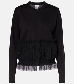 Noir Kei Ninomiya Ruffled cotton cardigan