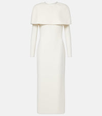 Safiyaa Bridal Gullu caped crepe midi dress