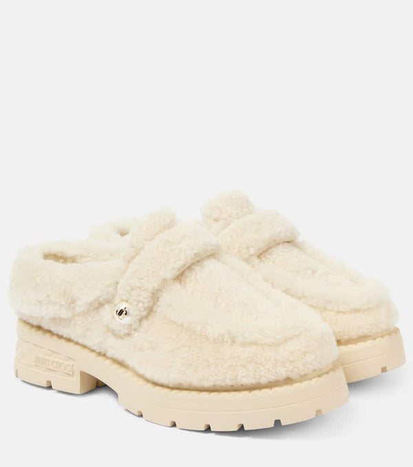 Jimmy Choo Shea shearling platform mules