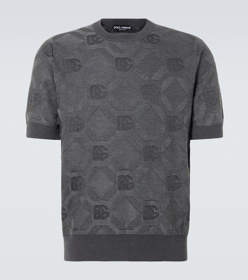 Dolce & Gabbana DG jacquard silk top