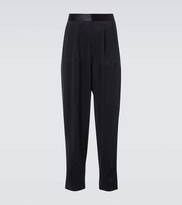 Giorgio Armani Silk-blend suit pants