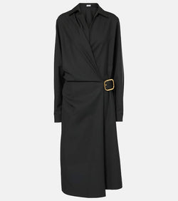 Loewe Wrap wool midi dress