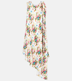 Loewe Floral ruffled silk midi dress