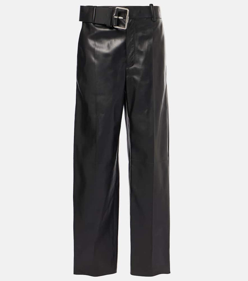 Loewe Leather straight pants