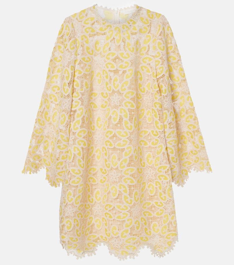 Zimmermann Floral lace cotton minidress