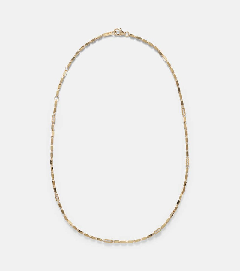 Suzanne Kalan 18kt gold necklace with diamonds