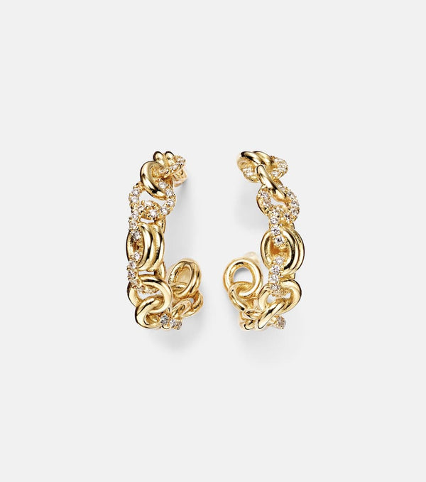 Spinelli Kilcollin Fused Serpens 18kt gold earrings with diamonds