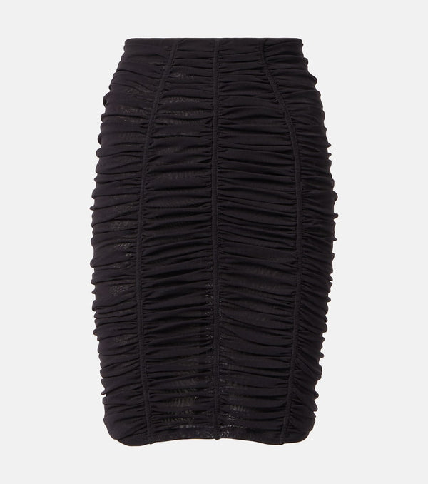 The Attico Ruched high-rise jersey miniskirt