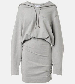 The Attico Cotton-blend jersey sweatshirt dress