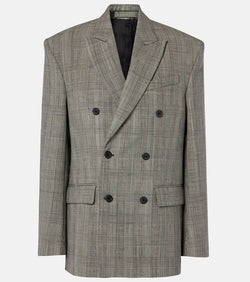 Wardrobe.NYC Prince of Wales checked wool blazer