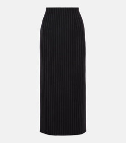 Wardrobe.NYC Contour pinstripe wool midi skirt