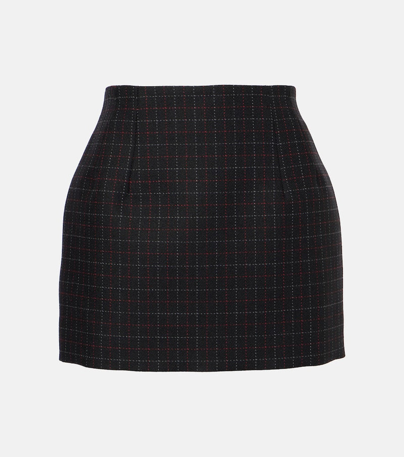 Wardrobe.NYC Checked wool miniskirt