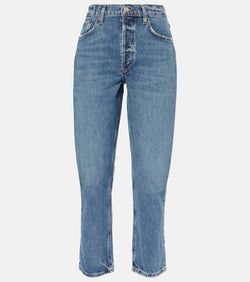 Agolde Riley high-rise cropped straight jeans