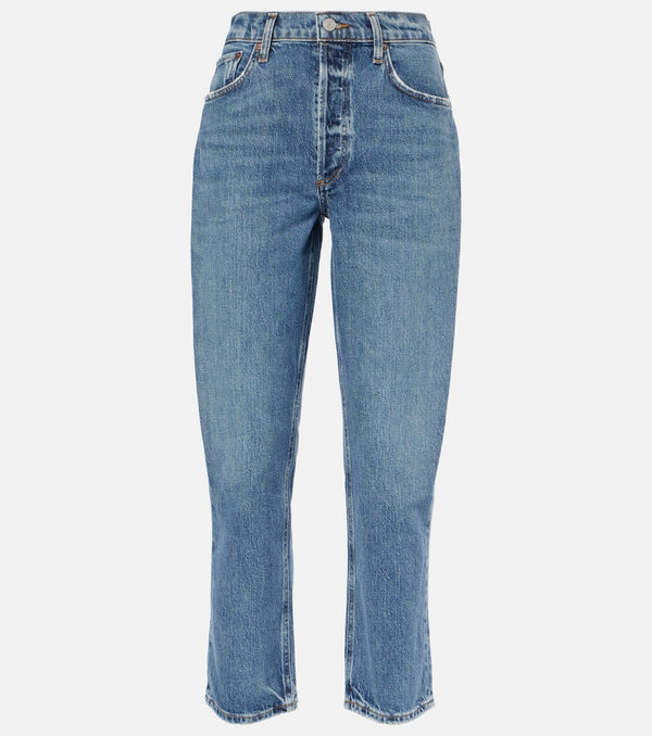 Agolde Riley high-rise cropped straight jeans